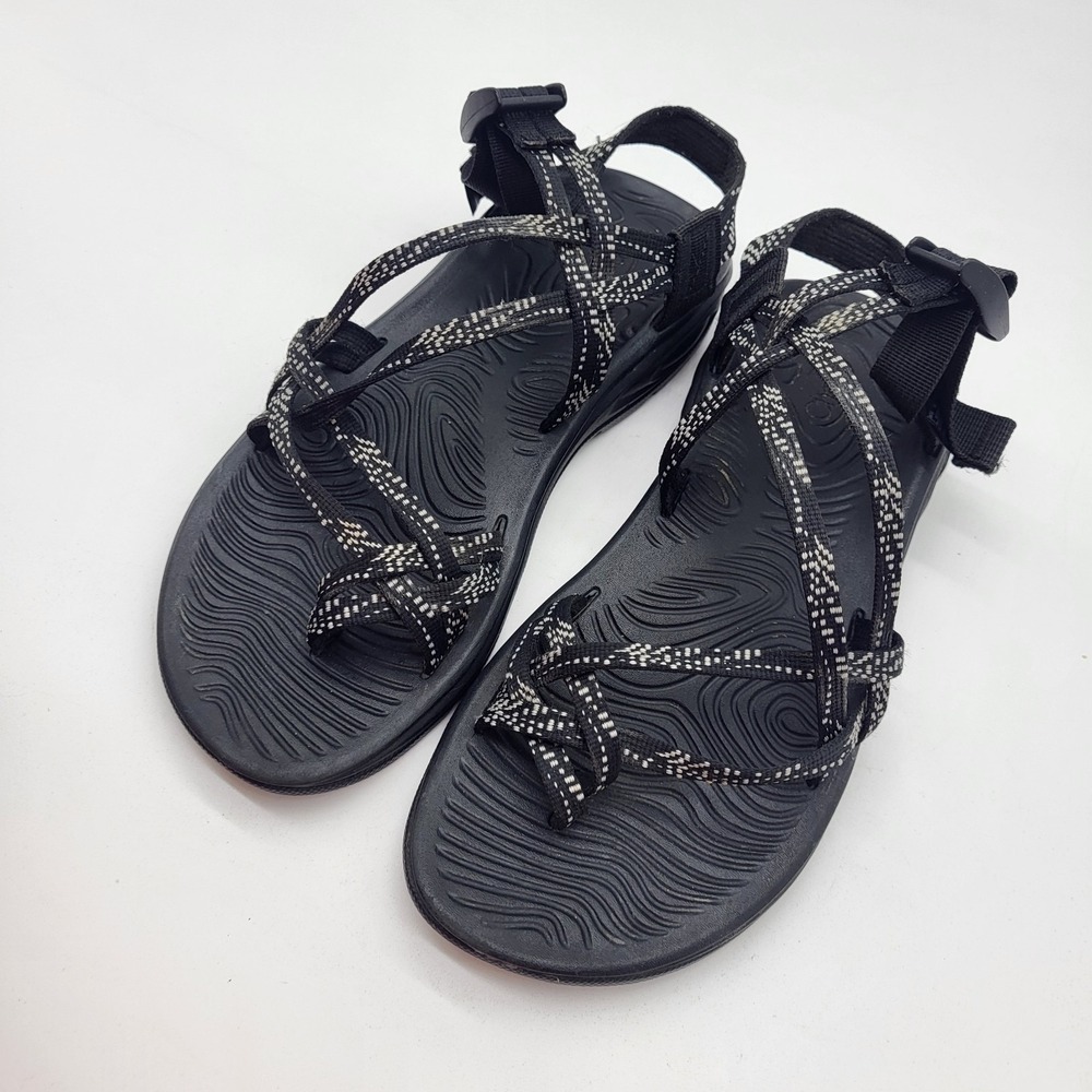 Chaco Z Cloud X/2 Outdoor Hiking Water Sandals White & Black Size 9 - Picture 4 of 16